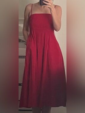 Classic Red Sleeveless Dress Size S